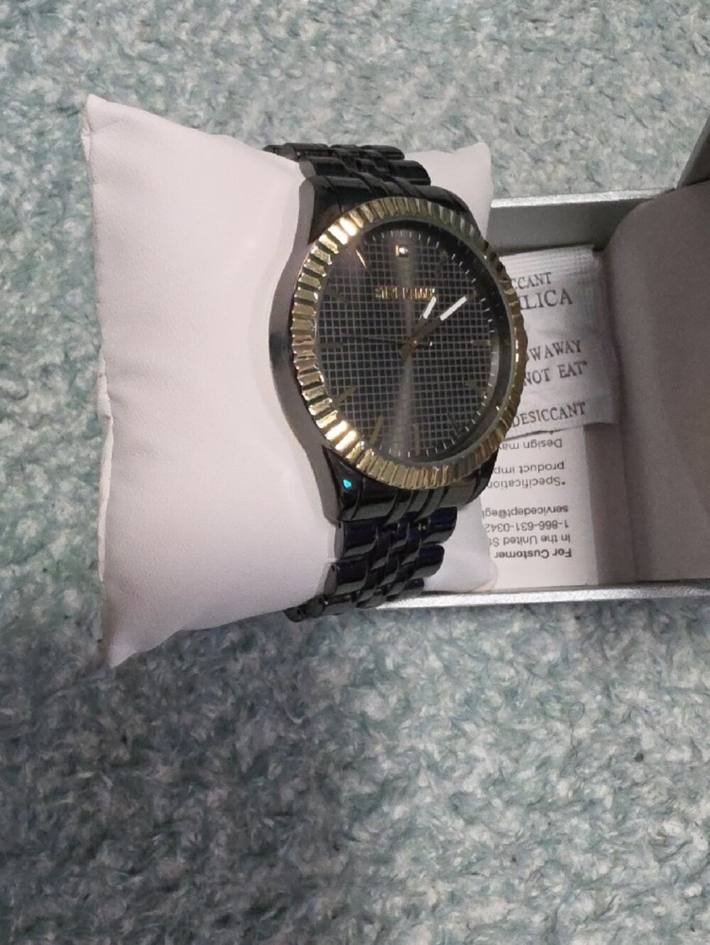 Steve Madden Black and Gold Men's Dress Watch - Picture 2 of 3